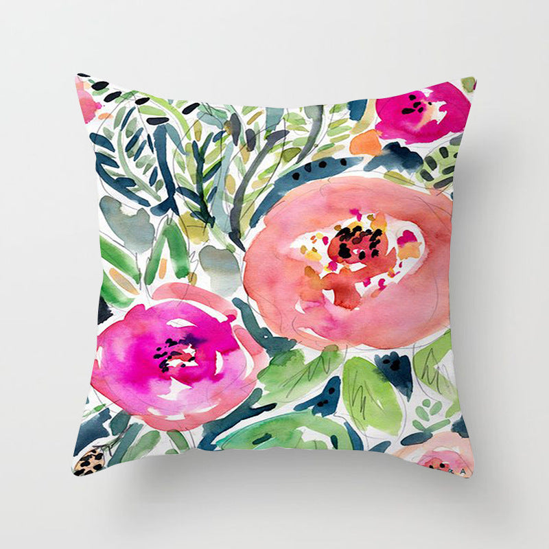 Home Decor Living Room Sofa Graffiti Flower Print Pillowcase Home Decor Living Room Sofa Graffiti Flower Print Pillowcase